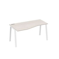 А4 Б3 065 ДШ (Дуб шамони/Белый) Стол эргономичный левый "Техно" на металлокаркасе TRE
