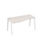 А4 Б3 065 ДШ (Дуб шамони/Белый) Стол эргономичный левый "Техно" на металлокаркасе TRE