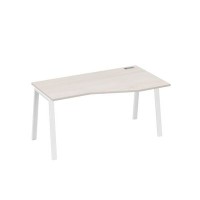 А4 Б3 066 ДШ (Дуб шамони/Белый) Стол эргономичный правый "Техно" на металлокаркасе TRE
