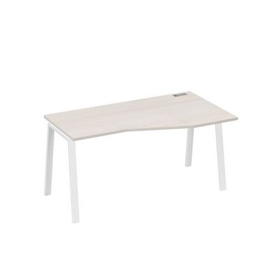 А4 Б3 066 ДШ (Дуб шамони/Белый) Стол эргономичный правый "Техно" на металлокаркасе TRE