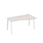А4 Б3 066 ДШ (Дуб шамони/Белый) Стол эргономичный правый "Техно" на металлокаркасе TRE