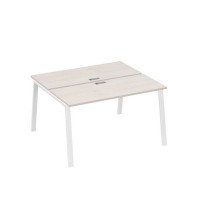 А4 Б3 171 ДШ (Дуб шамони/Белый) Рабочая станция на каркасе TRE столы 2х140