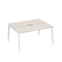 А4 Б3 172 ДШ (Дуб шамони/Белый) Рабочая станция на каркасе TRE столы 2х160