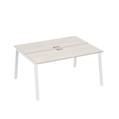 А4 Б3 172 ДШ (Дуб шамони/Белый) Рабочая станция на каркасе TRE столы 2х160