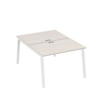 А4 Б3 176 ДШ (Дуб шамони/Белый) Рабочая станция на каркасе TRE столы 2х120