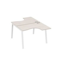 А4 Б3 180 ДШ (Дуб шамони/Белый) Рабочая станция опоры TRE столы 2х120 Классика