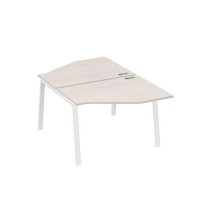 А4 Б3 186 ДШ (Дуб шамони/Белый) Рабочая станция опоры TRE со столами Техно 2х120