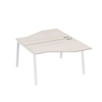 А4 Б3 188 ДШ (Дуб шамони/Белый) Рабочая станция опоры TRE со столами Техно 2х160