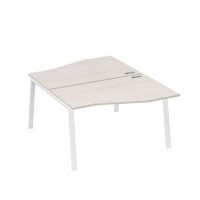 А4 Б3 190 ДШ (Дуб шамони/Белый) Рабочая станция каркас TRE столы 2х140 Техно