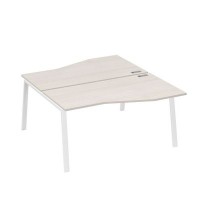 А4 Б3 191 ДШ (Дуб шамони/Белый) Рабочая станция каркас TRE столы 2х160 Техно