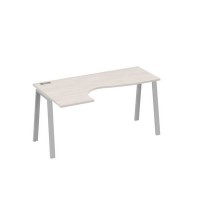 А4 С3 035 ДШ (Дуб шамони/Серый) Стол эргономичный левый "Классика" на металлокаркасе TRE