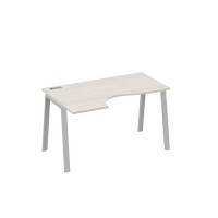 А4 С3 043 ДШ (Дуб шамони/Серый) Стол эргономичный левый "Классика" на металлокаркасе TRE