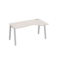 А4 С3 046 ДШ (Дуб шамони/Серый) Стол эргономичный правый "Классика" на металлокаркасе TRE