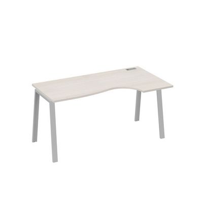 А4 С3 046 ДШ (Дуб шамони/Серый) Стол эргономичный правый "Классика" на металлокаркасе TRE