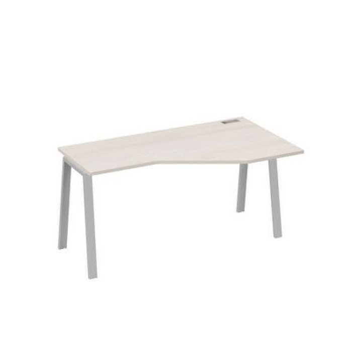А4 С3 056 ДШ Стол эргономичный правый "Техно" на металлокаркасе TRE, дуб шамони цвет ЛДСП, металл серый