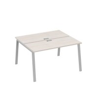 А4 С3 171 ДШ (Дуб шамони/Серый) Рабочая станция на каркасе TRE столы 2х140