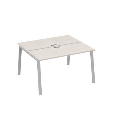 А4 С3 171 ДШ (Дуб шамони/Серый) Рабочая станция на каркасе TRE столы 2х140