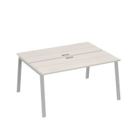 А4 С3 172 ДШ (Дуб шамони/Серый) Рабочая станция на каркасе TRE столы 2х160