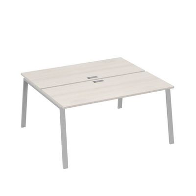 А4 С3 175 ДШ (Дуб шамони/Серый) Рабочая станция на каркасе TRE столы 2х160