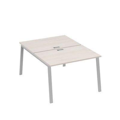 А4 С3 176 ДШ (Дуб шамони/Серый) Рабочая станция на каркасе TRE столы 2х120