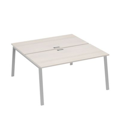 А4 С3 178 ДШ (Дуб шамони/Серый) Рабочая станция на каркасе TRE столы 2х160