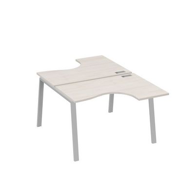 А4 С3 180 ДШ (Дуб шамони/Серый) Рабочая станция опоры TRE столы 2х120 Классика