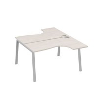 А4 С3 181 ДШ (Дуб шамони/Серый) Рабочая станция опоры TRE столы 2х140 Классика