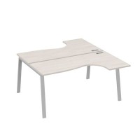 А4 С3 182 ДШ (Дуб шамони/Серый) Рабочая станция опоры TRE столы 2х160 Классика