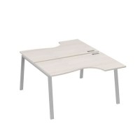 А4 С3 184 ДШ (Дуб шамони/Серый) Рабочая станция опоры TRE столы 2х140 Классика