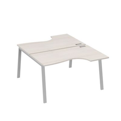 А4 С3 184 ДШ (Дуб шамони/Серый) Рабочая станция опоры TRE столы 2х140 Классика