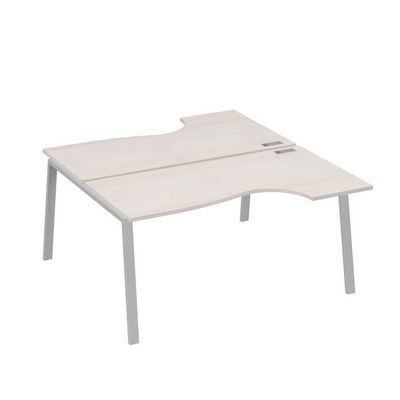 А4 С3 185 ДШ (Дуб шамони/Серый) Рабочая станция опоры TRE столы 2х160 Классика