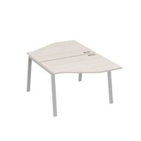 А4 С3 186 ДШ (Дуб шамони/Серый) Рабочая станция опоры TRE со столами Техно 2х120