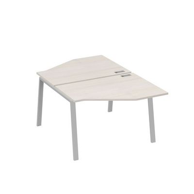 А4 С3 186 ДШ (Дуб шамони/Серый) Рабочая станция опоры TRE со столами Техно 2х120