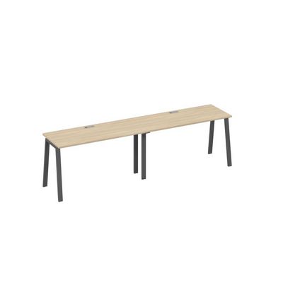 А4 А3 004-2 ДК (Дуб скандинавский/Антрацит) Рабочая станция 2х140 опоры TRE