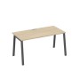 А4 А3 025 ДК (Дуб скандинавский/Антрацит) Стол письменный на металлокаркасе TRE
