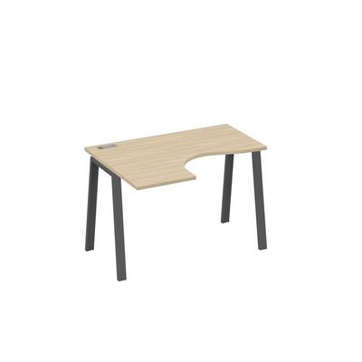 А4 А3 031 ДК (Дуб скандинавский/Антрацит) Стол эргономичный левый "Классика" на металлокаркасе TRE