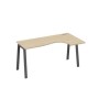 А4 А3 036 ДК (Дуб скандинавский/Антрацит) Стол эргономичный правый "Классика" на металлокаркасе TRE