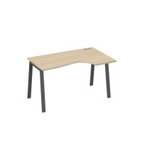 А4 А3 044 ДК (Дуб скандинавский/Антрацит) Стол эргономичный правый "Классика" на металлокаркасе TRE
