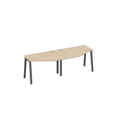 А4 А3 051-2 ДК (Дуб скандинавский/Антрацит) Рабочая станция опоры TRE столы Техно 2х120