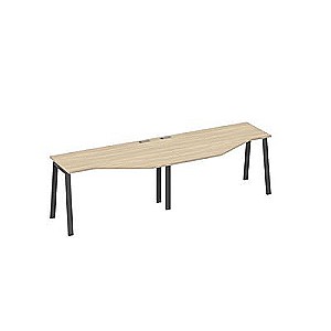 А4 А3 053-2 ДК (Дуб скандинавский/Антрацит) Рабочая станция опоры TRE столы Техно 2х140