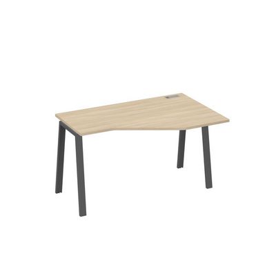 А4 А3 054 ДК (Дуб скандинавский/Антрацит) Стол эргономичный правый "Техно" на металлокаркасе TRE