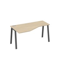 А4 А3 055 ДК (Дуб скандинавский/Антрацит) Стол эргономичный левый "Техно" на металлокаркасе TRE