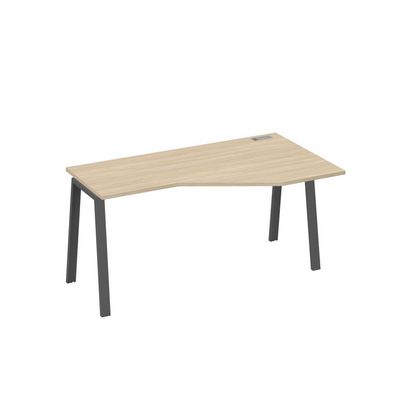 А4 А3 056 ДК (Дуб скандинавский/Антрацит) Стол эргономичный правый "Техно" на металлокаркасе TRE