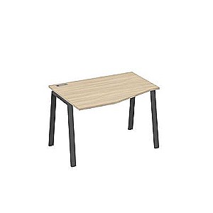 А4 А3 061 ДК (Дуб скандинавский/Антрацит) Стол эргономичный левый "Техно" на металлокаркасе TRE