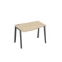 А4 А3 061 ДК (Дуб скандинавский/Антрацит) Стол эргономичный левый "Техно" на металлокаркасе TRE