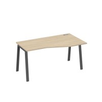 А4 А3 066 ДК (Дуб скандинавский/Антрацит) Стол эргономичный правый "Техно" на металлокаркасе TRE