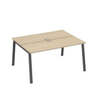 А4 А3 172 ДК (Дуб скандинавский/Антрацит) Рабочая станция на каркасе TRE столы 2х160