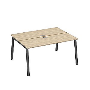 А4 А3 172 ДК (Дуб скандинавский/Антрацит) Рабочая станция на каркасе TRE столы 2х160