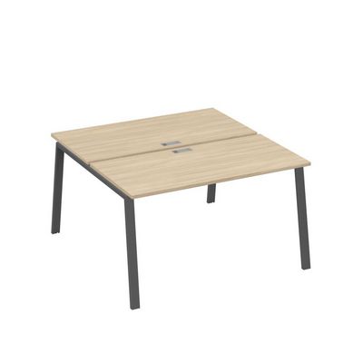 А4 А3 174 ДК (Дуб скандинавский/Антрацит) Рабочая станция на каркасе TRE столы 2х140