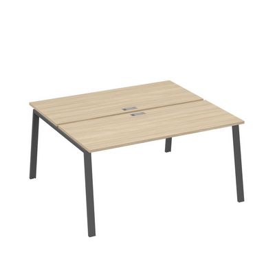 А4 А3 175 ДК (Дуб скандинавский/Антрацит) Рабочая станция на каркасе TRE столы 2х160